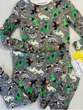 Tommy Bahama Halloween Dinosaur Pajama 2 Piece Set Kids 24 Months Gray NWT